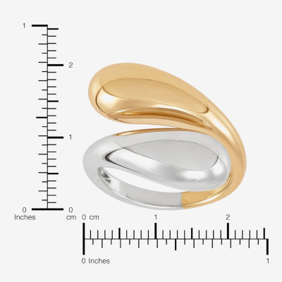 Silver Addiction Womens 14MM 14K Gold Over Silver Band