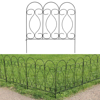 Net Health Shops Border Fence Panels 5-Piece Metal Yard Stake