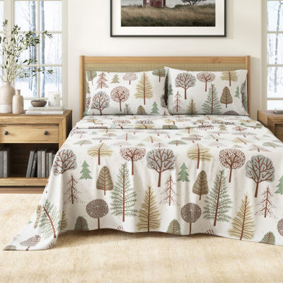 Linery Charming Winter Flannel Wrinkle Resistant Sheet Set