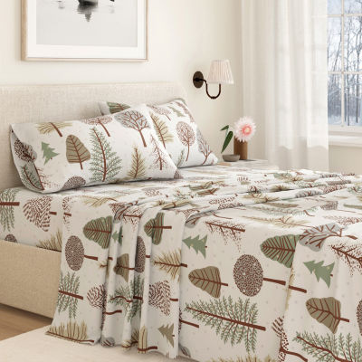 Linery Charming Winter Flannel Wrinkle Resistant Sheet Set