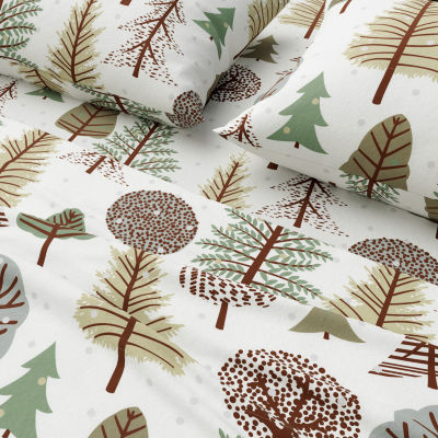 Linery Charming Winter Flannel Wrinkle Resistant Sheet Set