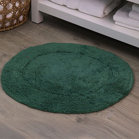 Home Weavers Inc Waterford Round Bath Rug In Green