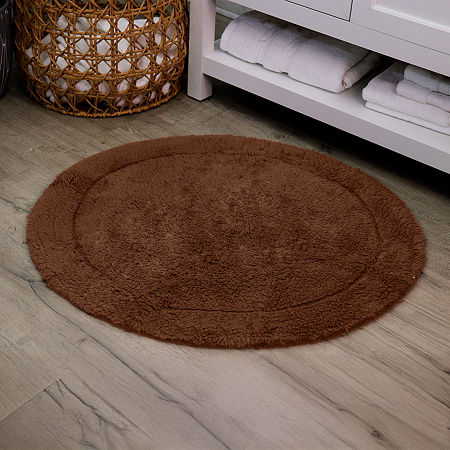 Home Weavers Inc Waterford Round Bath Rug In Brown