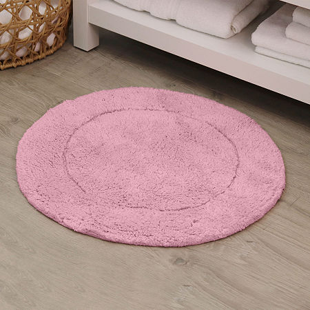 Home Weavers Inc Waterford Round Bath Rug In Pink