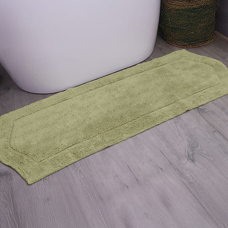 Home Weavers Inc Waterford Quick Dry 22x60 Inch Bath Rug In Green