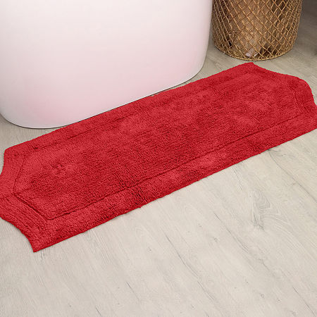 Home Weavers Inc Waterford Quick Dry 22x60 Inch Bath Rug In Red