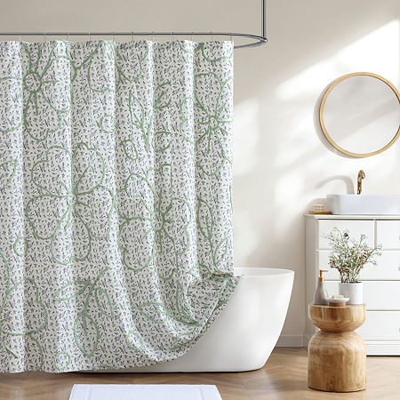 Peri Home Blueberry Chenille Shower Curtain In Blue