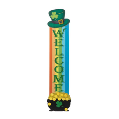 Glitzhome Rainbow  Decor St. Patricks Day Porch Sign