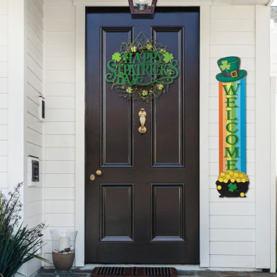 Glitzhome Rainbow  Decor St. Patricks Day Porch Sign