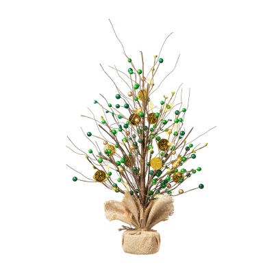 Glitzhome Lighted  Coin Tree St. Patricks Day Tabletop Decor