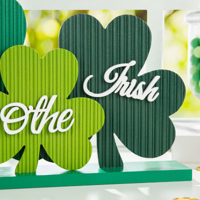 Glitzhome Shamrocks St. Patricks Day Tabletop Decor