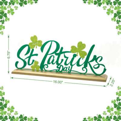 Glitzhome Metal St. Patricks Day Tabletop Decor