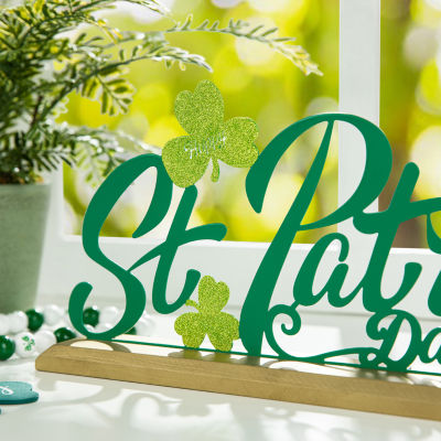 Glitzhome Metal St. Patricks Day Tabletop Decor