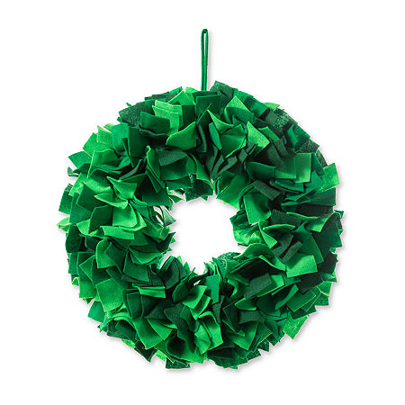 Glitzhome Shamrock Berry Wreath, One Size, Green