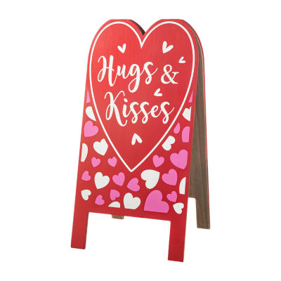 Glitzhome Easel  Decor Valentines Day Porch Sign