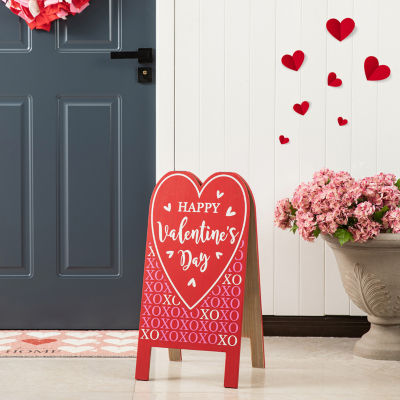 Glitzhome Easel  Decor Valentines Day Porch Sign