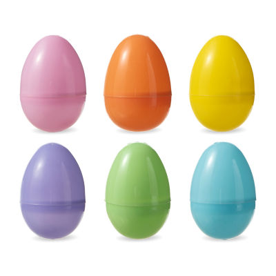 Glitzhome Plastic Fillable Eggs 60pc. Easter Tabletop Decor, Color