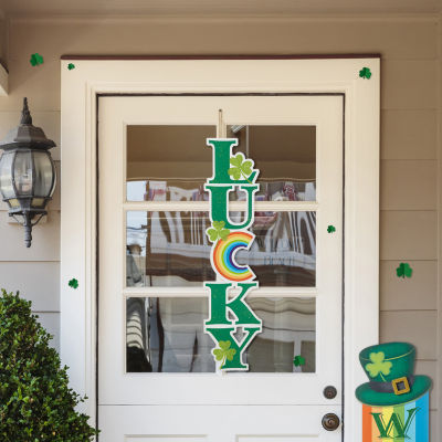 Glitzhome Metal Lucky St. Patricks Day Yard Art