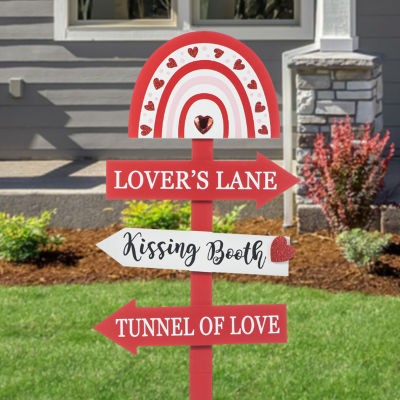 Glitzhome Rainbow Word Valentines Day Yard Art