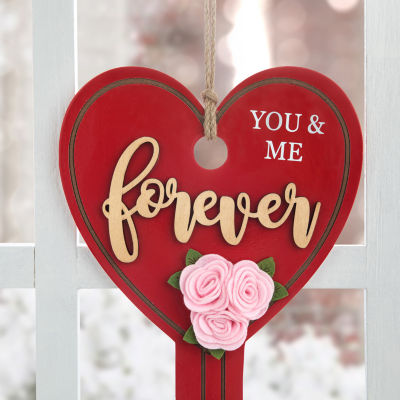 Glitzhome Valentine'S Key-Shaped Door Hanger Wall Sign
