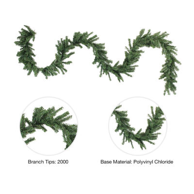 100' x 8'' Green Commercial Length Canadian Pine Artificial Christmas Garland  Unlit