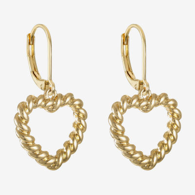 Monet Jewelry Womens Heart Drop Earrings