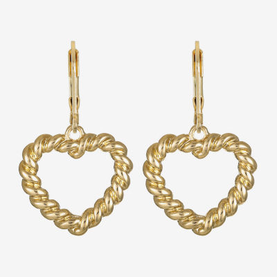 Monet Jewelry Womens Heart Drop Earrings