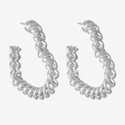 Monet Jewelry 25mm Heart Hoop Earrings