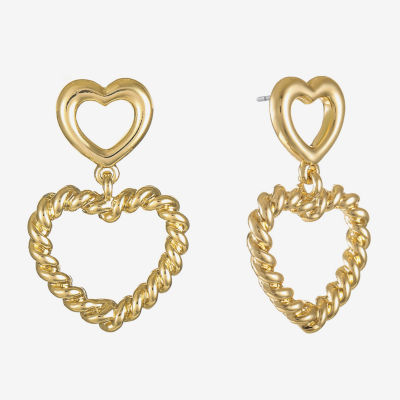 Monet Jewelry Heart Drop Earrings