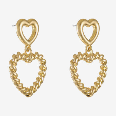 Monet Jewelry Heart Drop Earrings