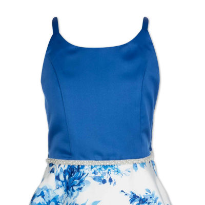 Speechless Big Kid Girls Sleeveless Satin Fit + Flare Dress