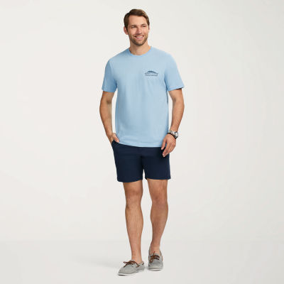 IZOD Saltwater Soft Wash Mens Crew Neck Short Sleeve Classic Fit Graphic T-Shirt