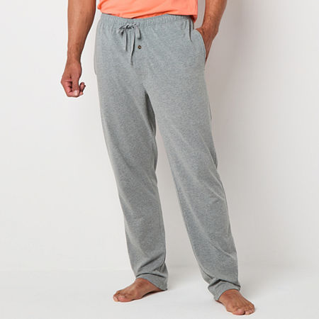 Stafford Super Soft Jersey Mens Pajama Pants, Large, Gray