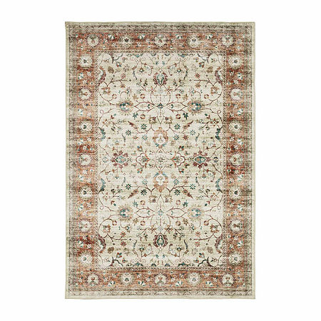 Covington Home Savannah Vintage Bordered Indoor Rectangular Accent Rug, One Size, Brown