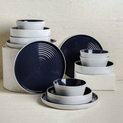 Stone + Lain Elica 24-pc. Stoneware Dinnerware Set