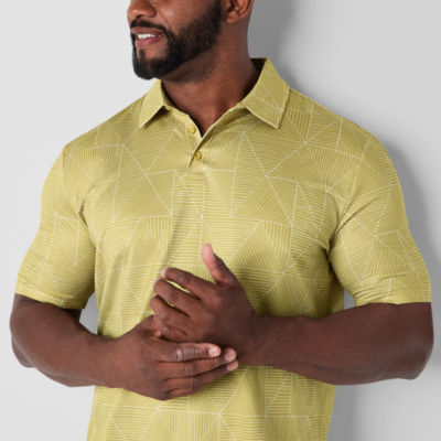 Stylus Printed Big and Tall Mens Regular Fit Short Sleeve Polo Shirt