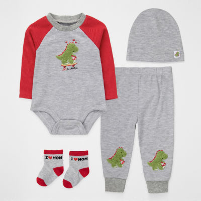 Baby Essentials Valentines Day Baby Boys 4-pc. Pant Set