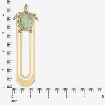 Monet Jewelry Turtle Green Glass Pin