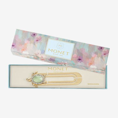 Monet Jewelry Turtle Green Glass Pin