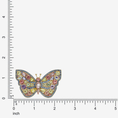 Monet Jewelry Multi Color Glass Pin