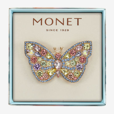Monet Jewelry Multi Color Glass Pin