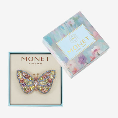 Monet Jewelry Multi Color Glass Pin