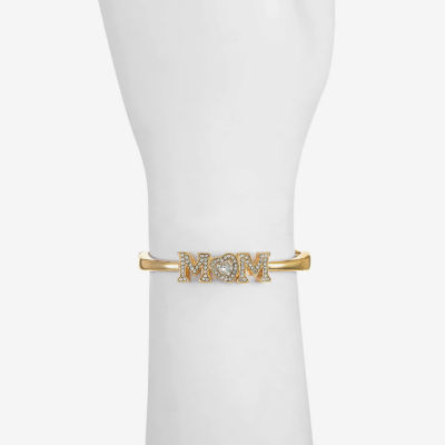 Monet Jewelry Mom Womens Glass Heart Bangle Bracelet