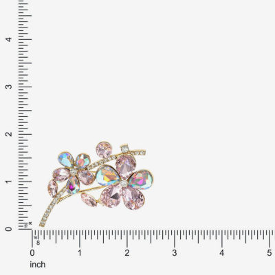 Monet Jewelry Pink Glass Pin