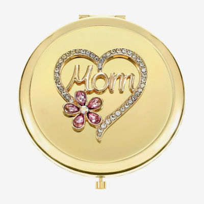Monet Jewelry Mom Gold Tone Heart Compact Mirror