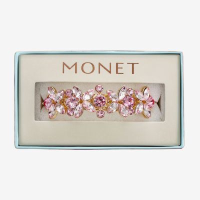 Monet Jewelry Womens Pink Glass Cuff Bracelet
