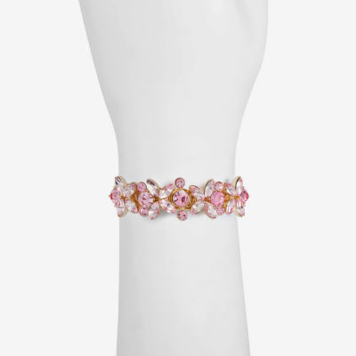 Monet Jewelry Womens Pink Glass Cuff Bracelet