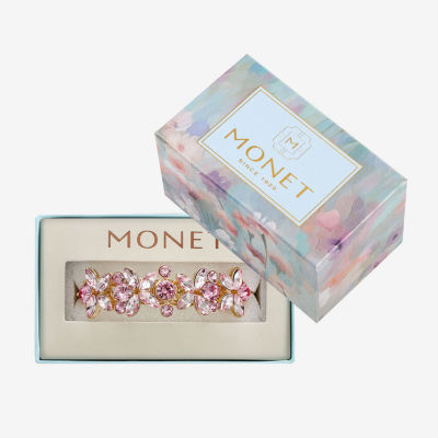 Monet Jewelry Womens Pink Glass Cuff Bracelet