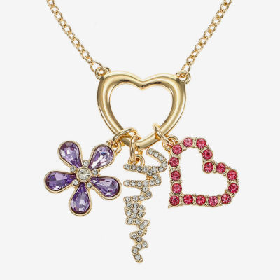 Monet Jewelry Mom Womens Multi Color Glass Heart 2-pc. Jewelry Set