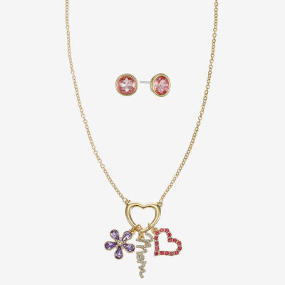 Monet Jewelry Mom Womens Multi Color Glass Heart 2-pc. Jewelry Set